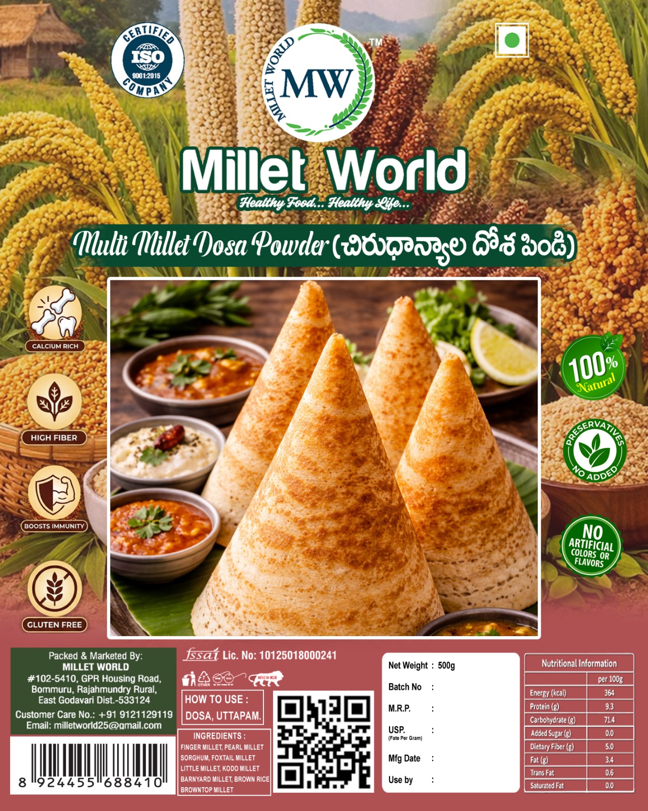 Multi Millet Dosa Powder